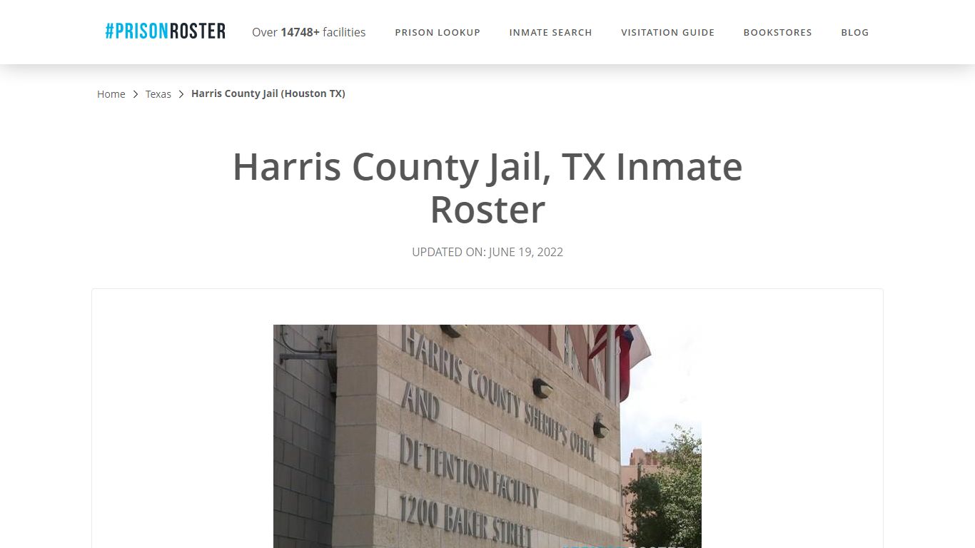Harris County Jail, TX Inmate Roster